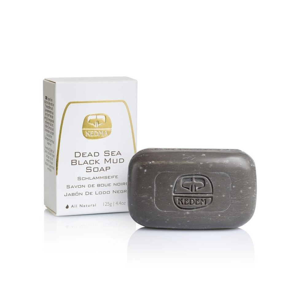 Kedma Cosmetics Dead Sea Minerals Black Mud Soap-4.4 oz /125 gr-BRAND NEW-SEALED